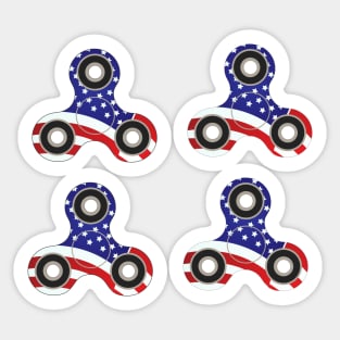 fidget spinner sticker pack US flag Sticker